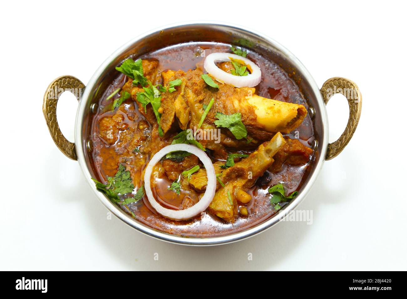 Plat de viande ou curry de mouton indien Banque D'Images