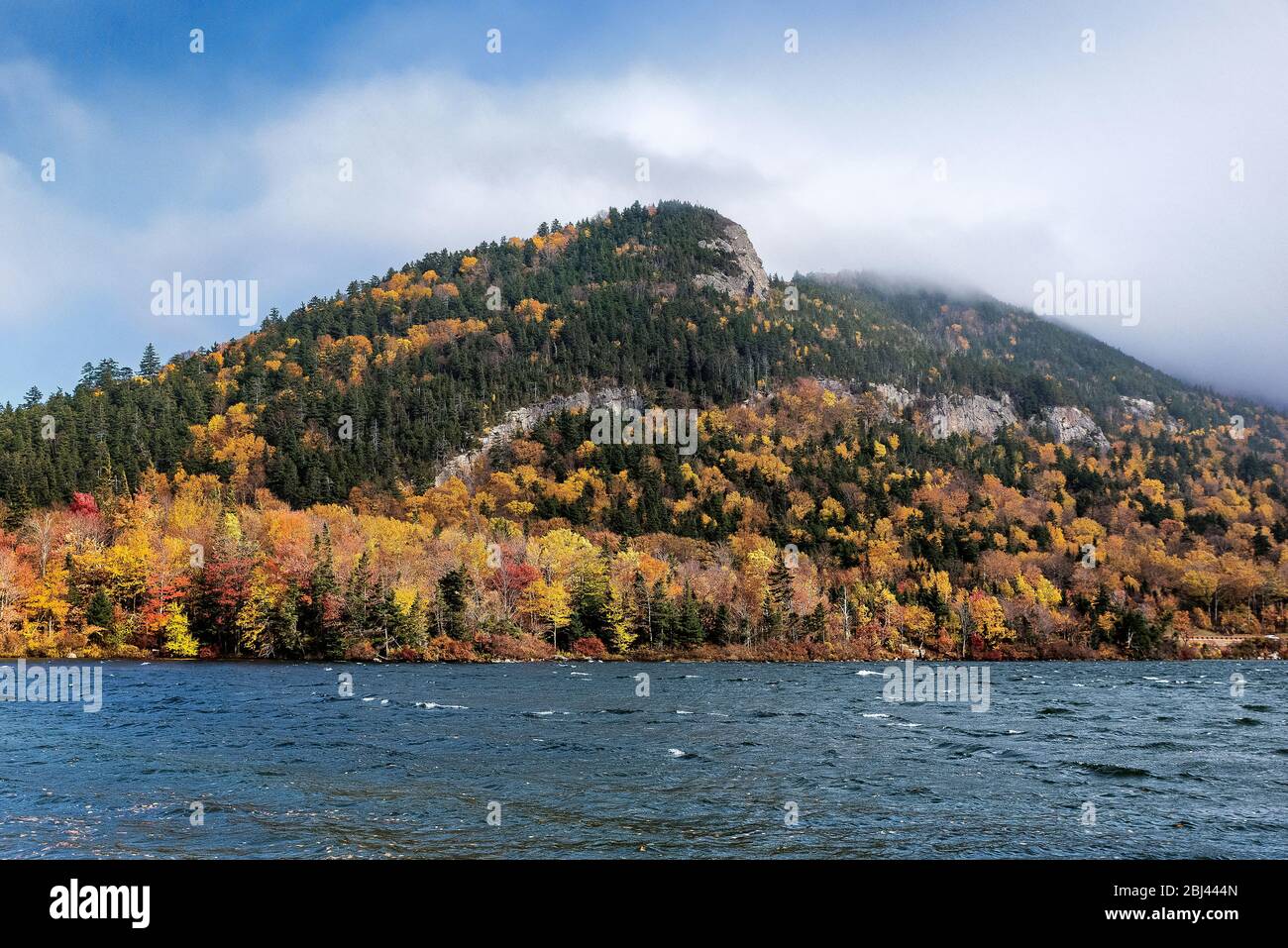 Echo Lake dans le parc national Franconia Notch. Banque D'Images