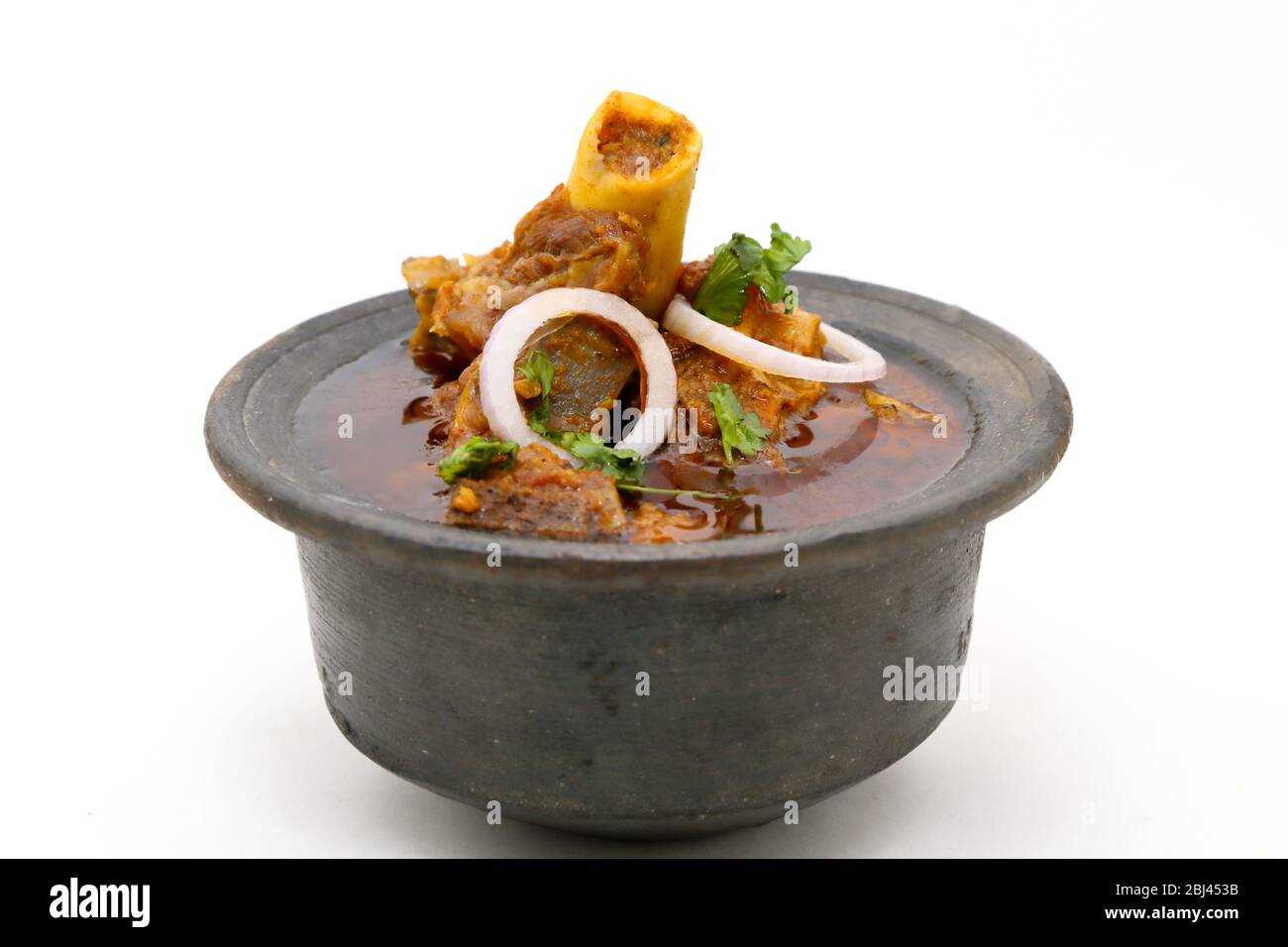 Plat de viande ou curry de mouton indien Banque D'Images