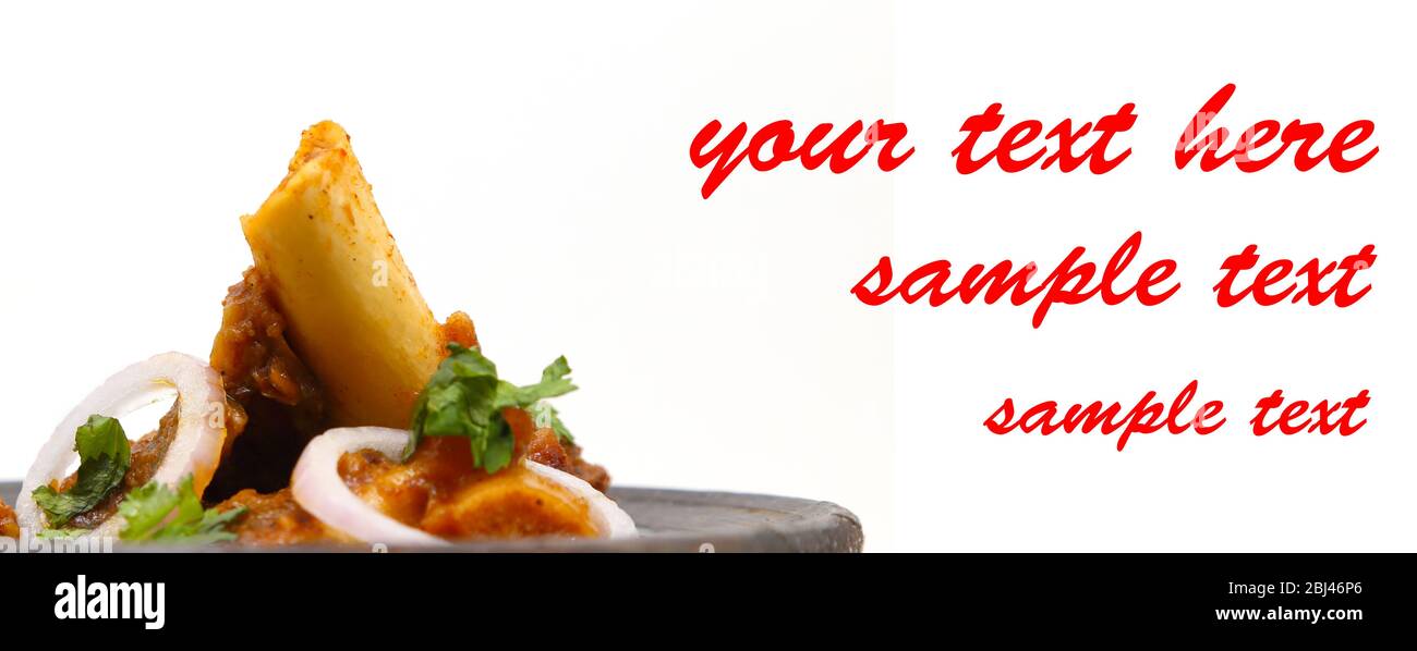 Plat de viande ou curry de mouton indien Banque D'Images