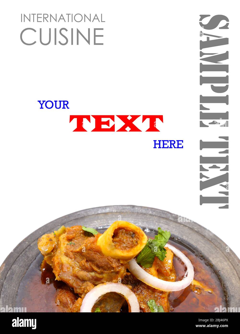 Plat de viande ou curry de mouton indien Banque D'Images