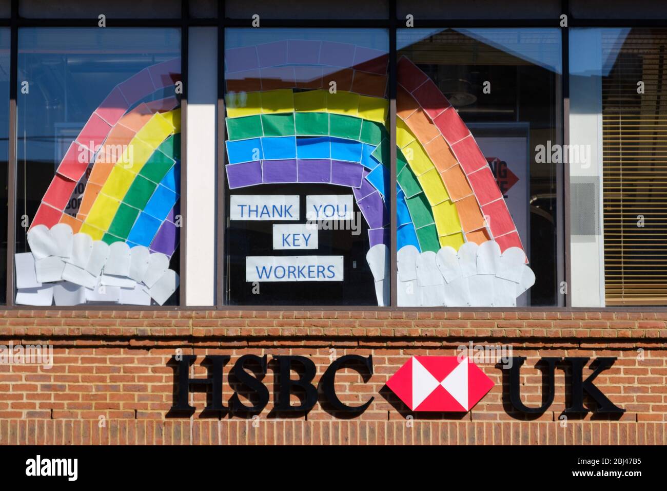 Signer les travailleurs de soutien de NHS Banque D'Images