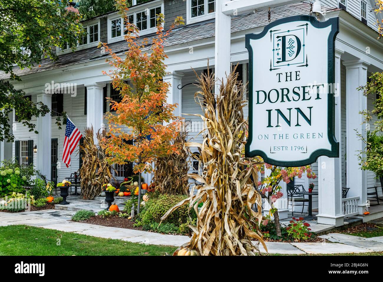 Le charmant Dorset Inn dans le Vermont. Banque D'Images