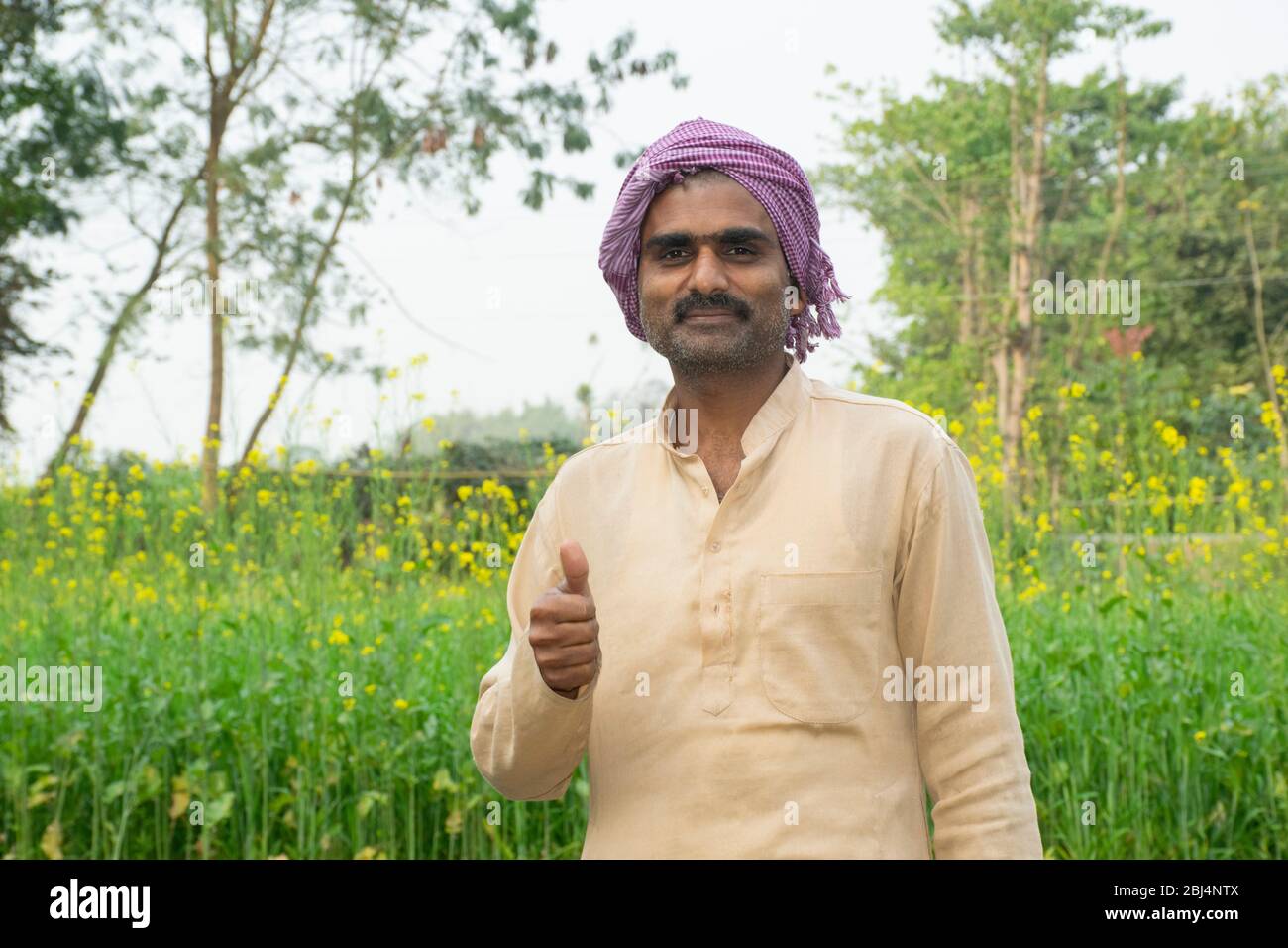 portrait de l'agriculteur indien Banque D'Images