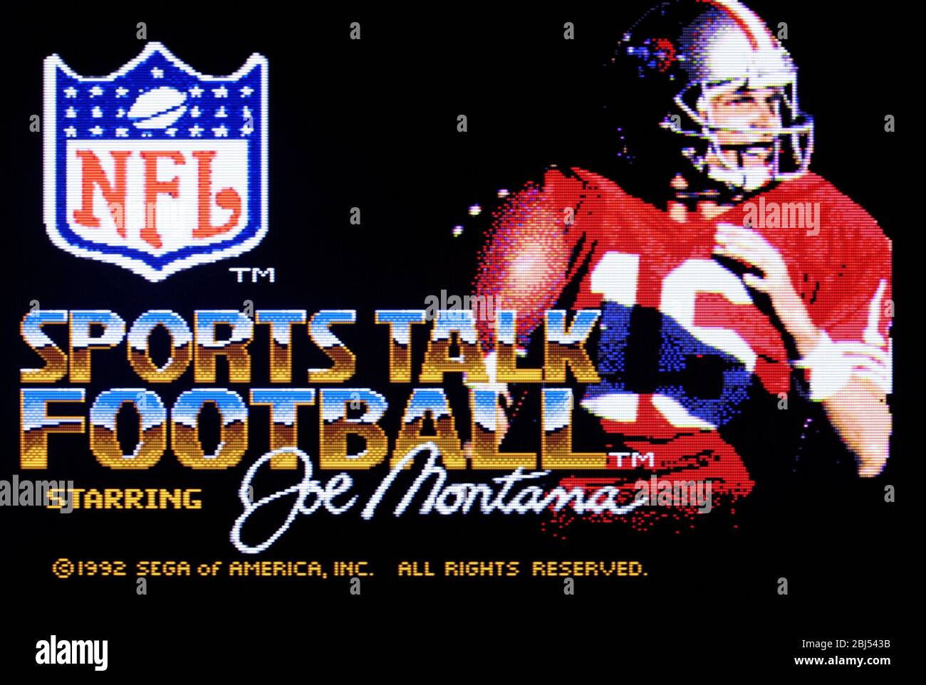 Joe Montana NFL Sports Talk Football - Sega Genesis Mega Drive - usage éditorial uniquement Banque D'Images