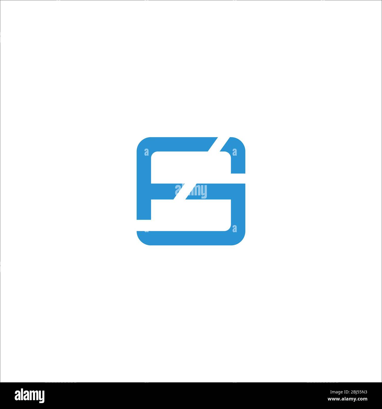 Première lettre logo fg ou logo gf modèle de conception vectoriel Illustration de Vecteur