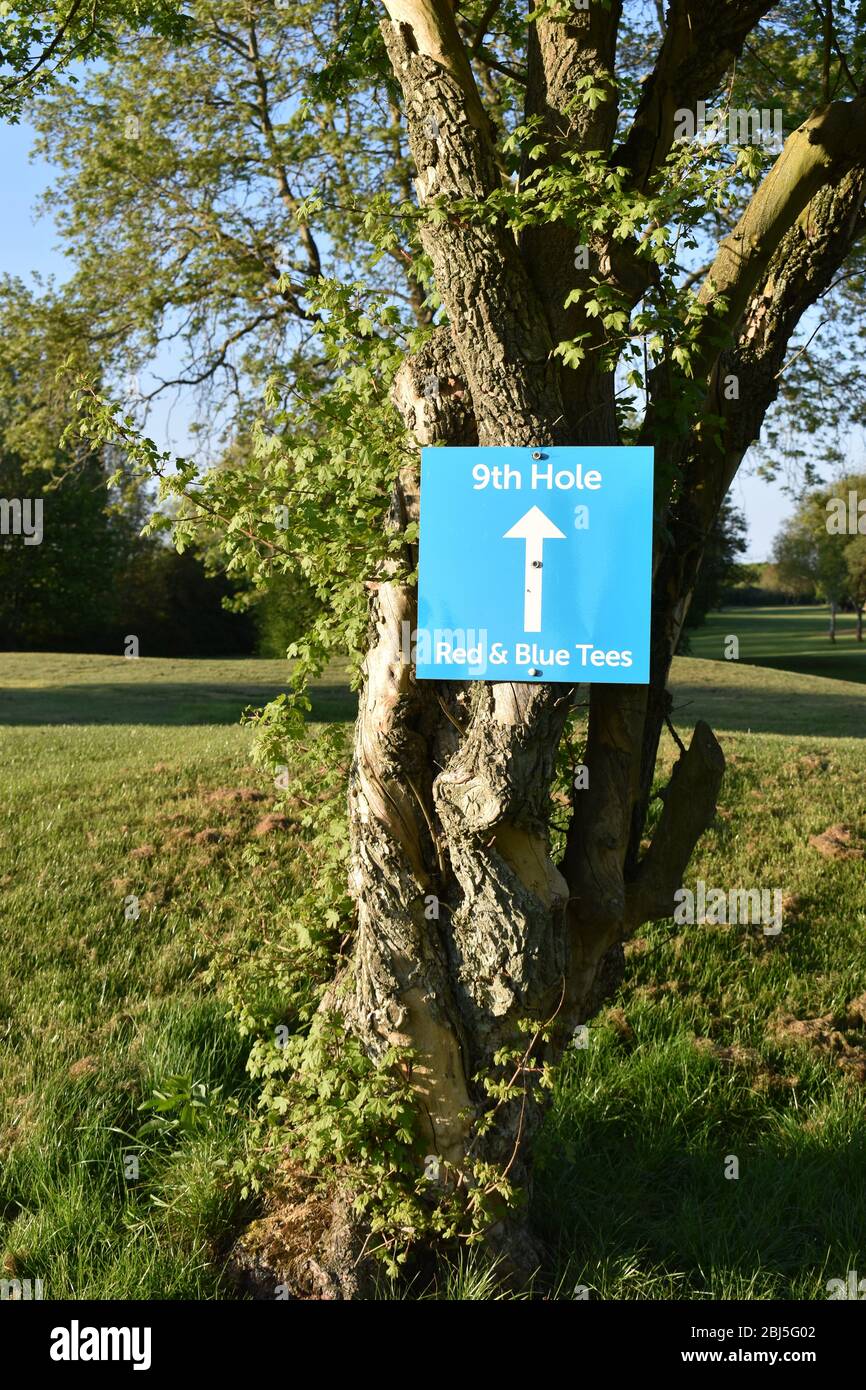 Connectez-vous à un parcours de golf à Milton Keynes Banque D'Images