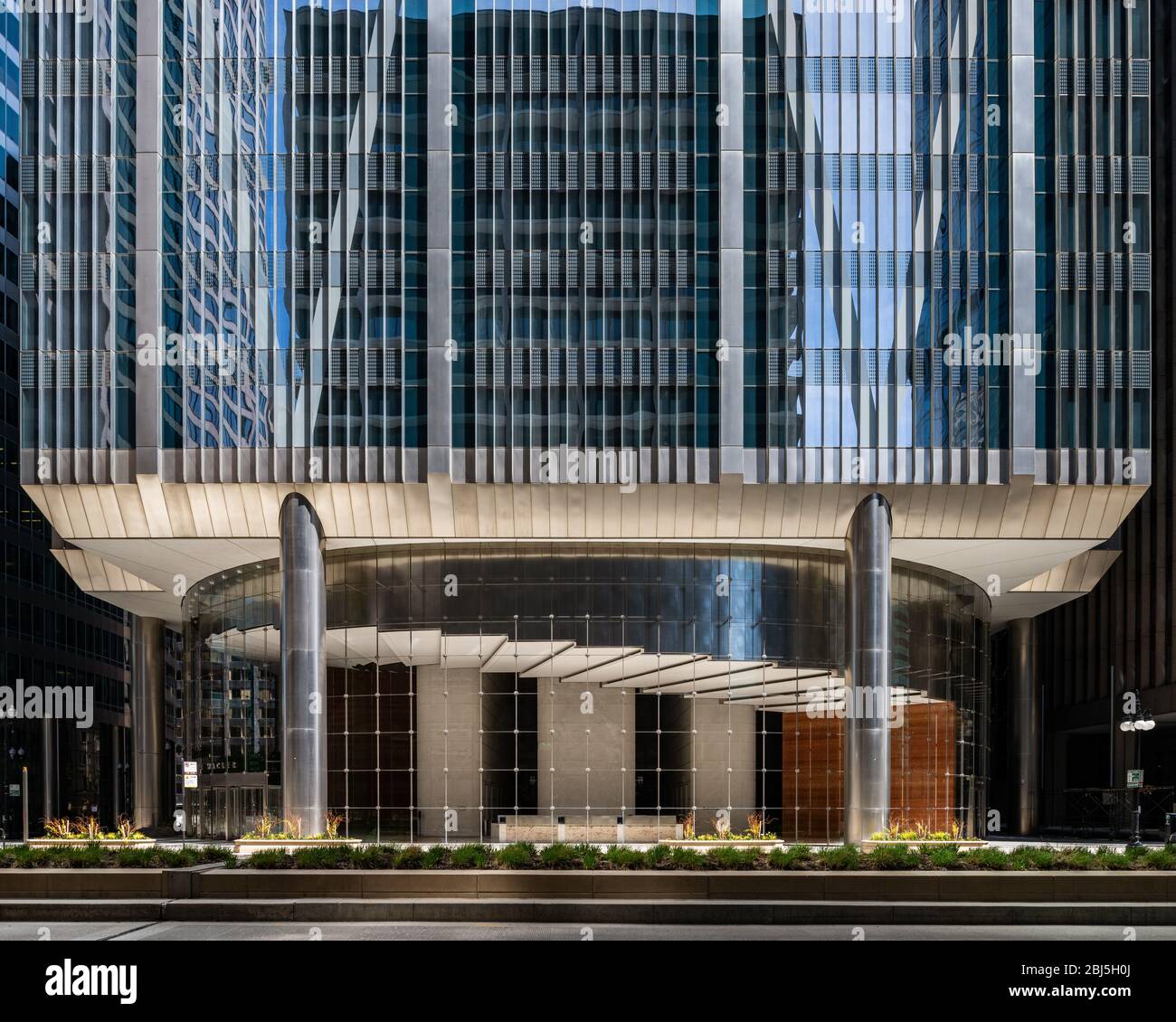 111 South Wacker Drive, Deloitte Building, conçu par Goettsch Partners Banque D'Images