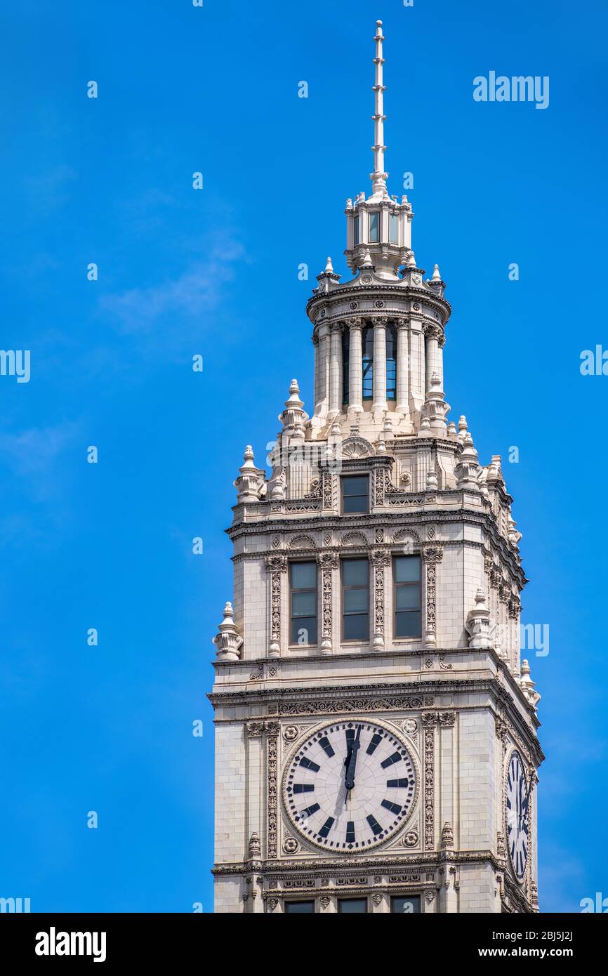 Détail du bâtiment Wrigley Banque D'Images