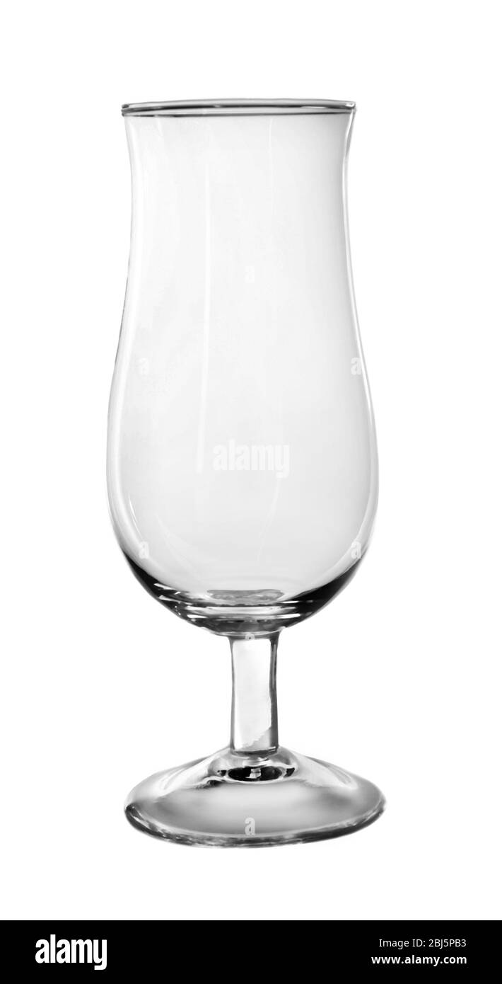 Vide verre à cocktail isolated on white Banque D'Images