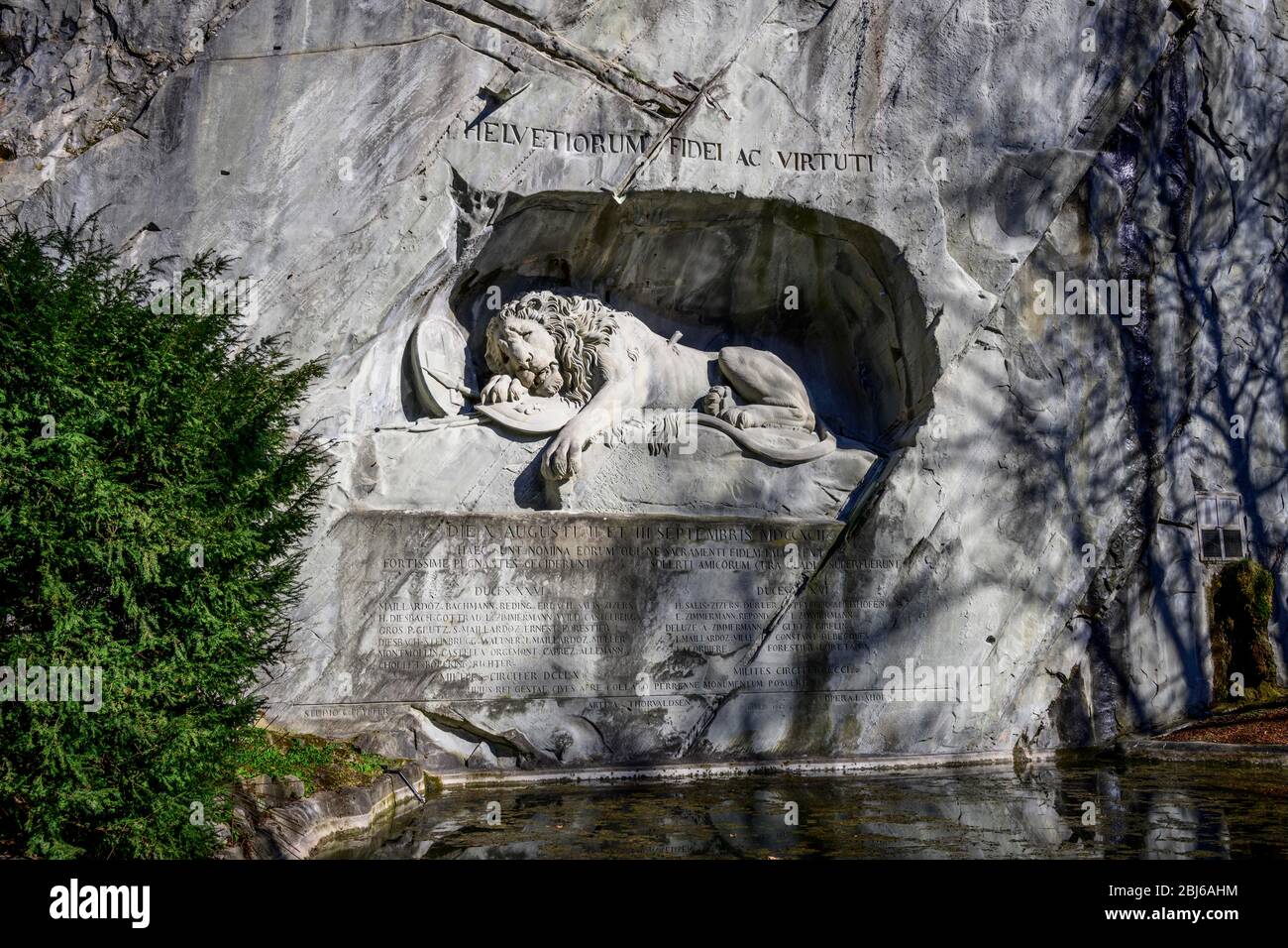 Monument du Lion, Lucerne, Canton Lucerne, Suisse Banque D'Images