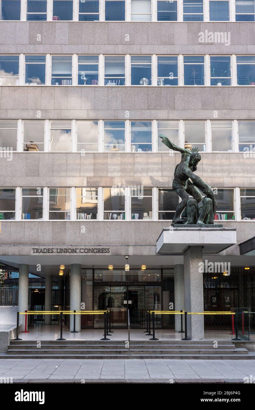 Vue extérieure du siège du Congrès Trades Union à Londres. Banque D'Images