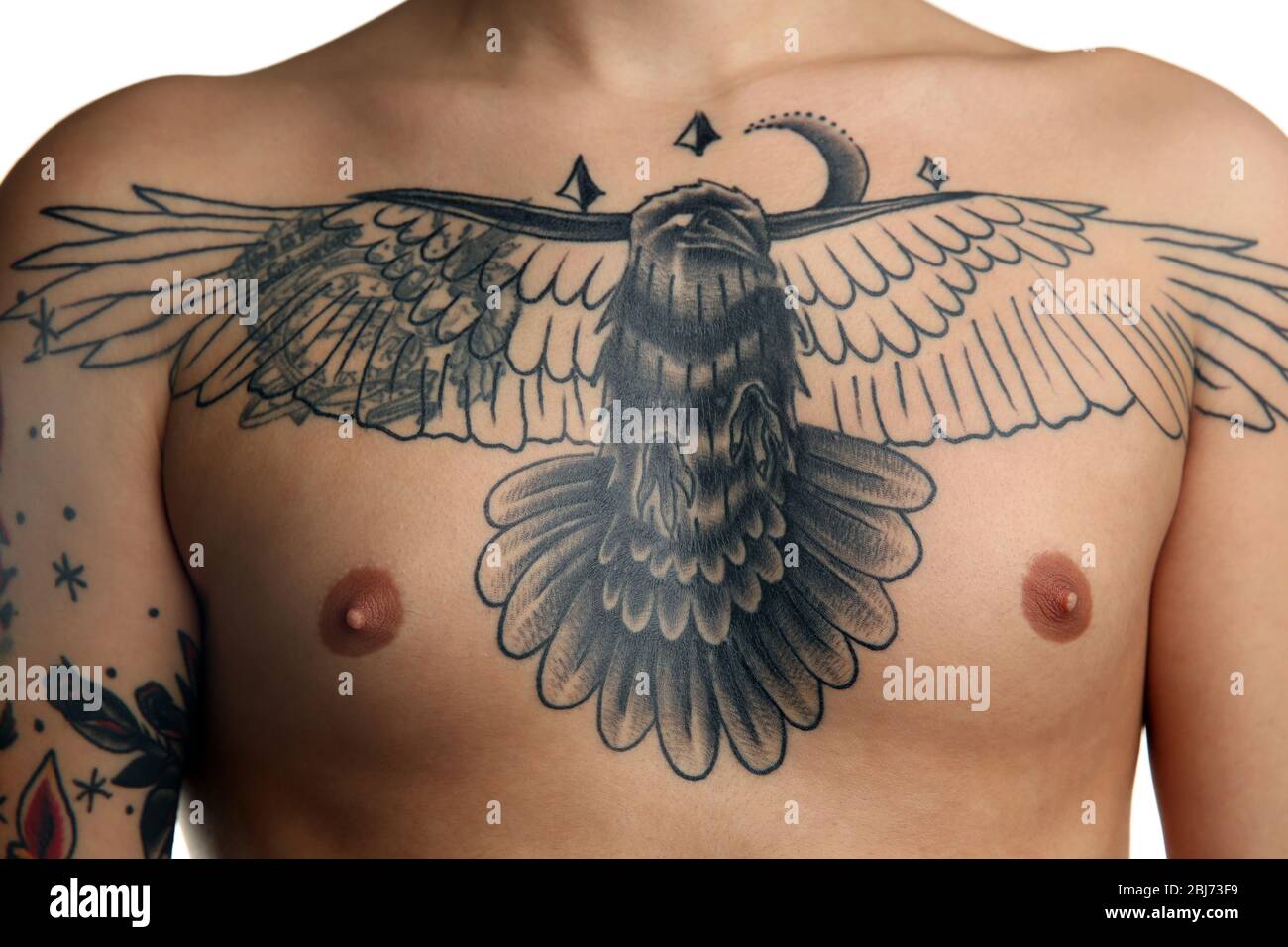 Tatouage sur la poitrine Banque de photographies et d’images à haute
