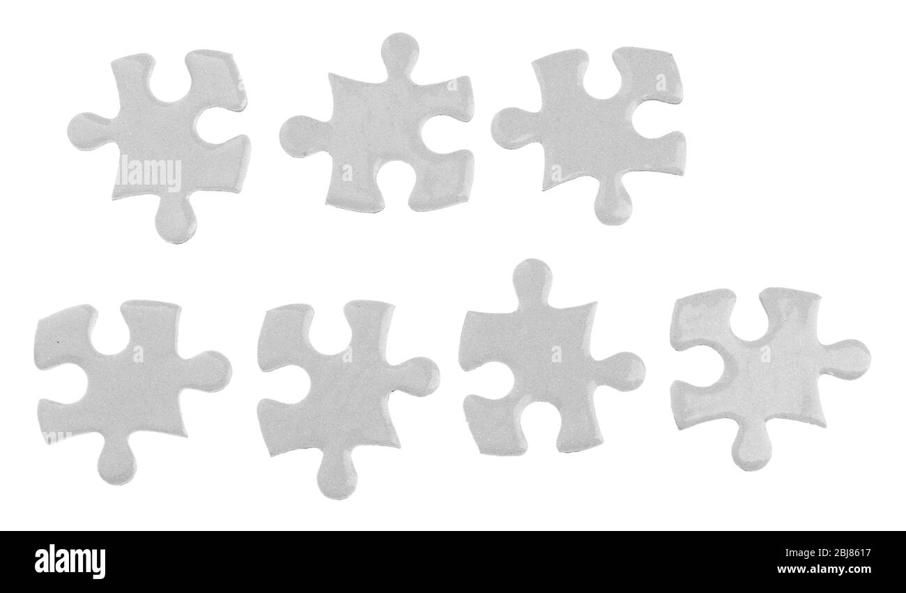 Puzzles isolés sur blanc Banque D'Images