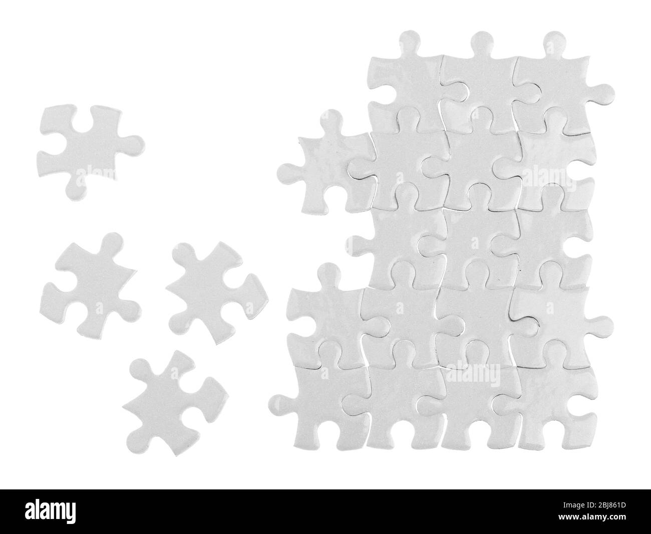 Puzzles isolés sur blanc Banque D'Images