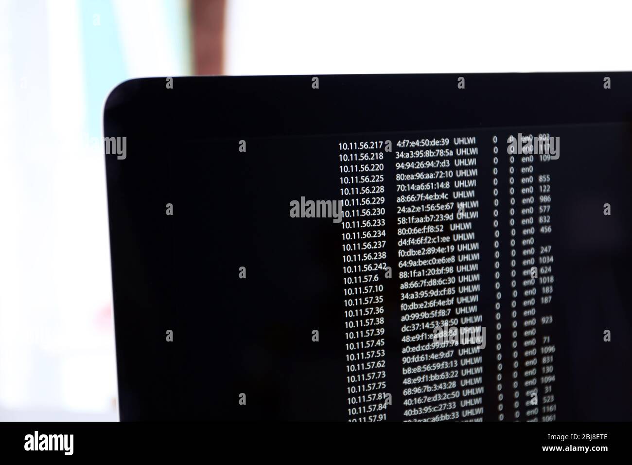 Site Web codes sur écran d'ordinateur. Banque D'Images
