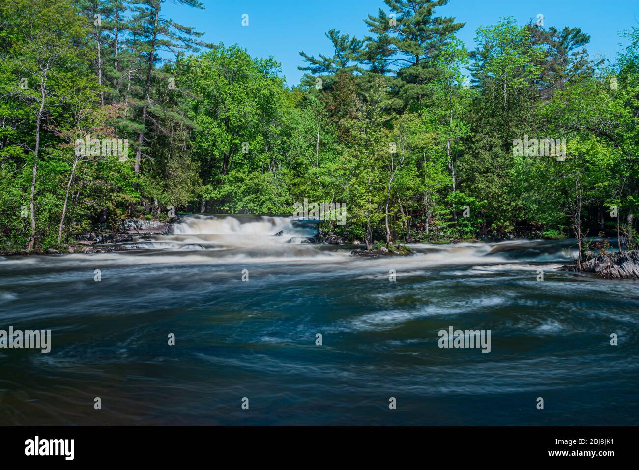 Cordova Falls conservation Area Methuen Belmont Havelock Algonquin Highlands Ontario Le Canada en été Banque D'Images
