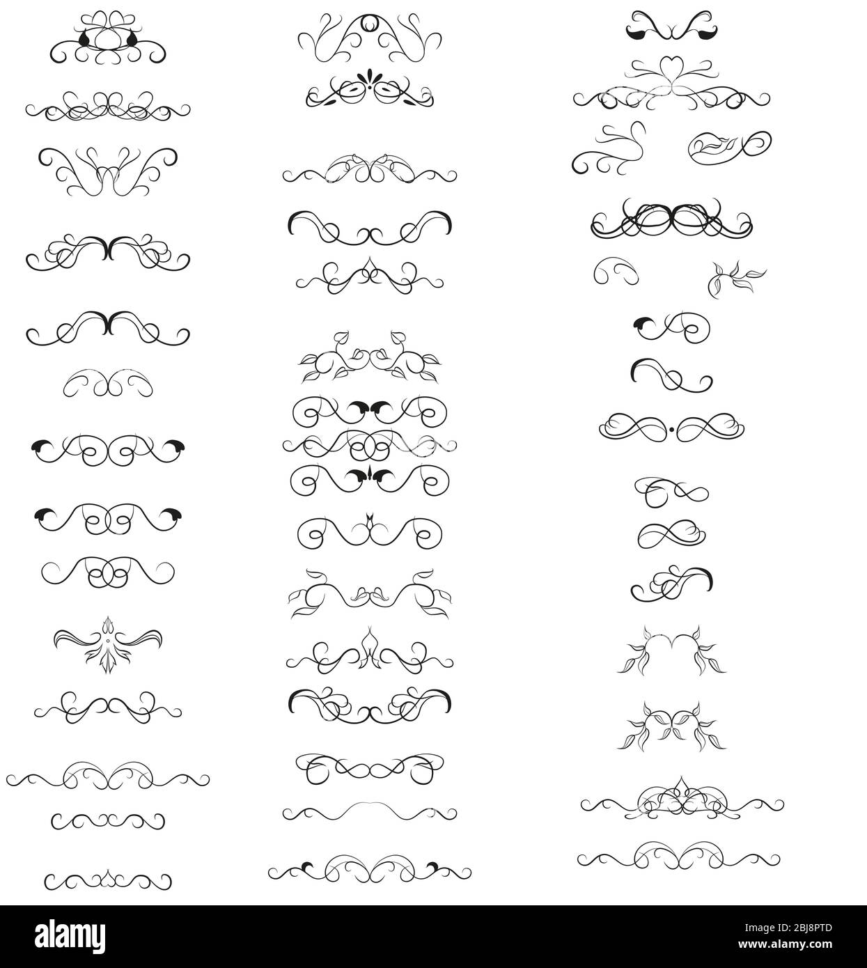 les éléments de conception des séparateurs de texte décoratifs définissent les bordures des séparateurs Illustration de Vecteur