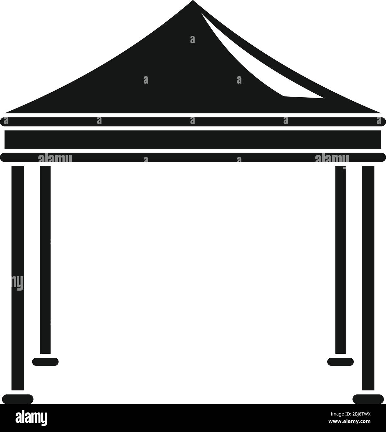 Icône de tente de jardin d'événements. Illustration simple de l'icône vectorielle de tente de jardin d'événements pour le web design isolé sur fond blanc Illustration de Vecteur