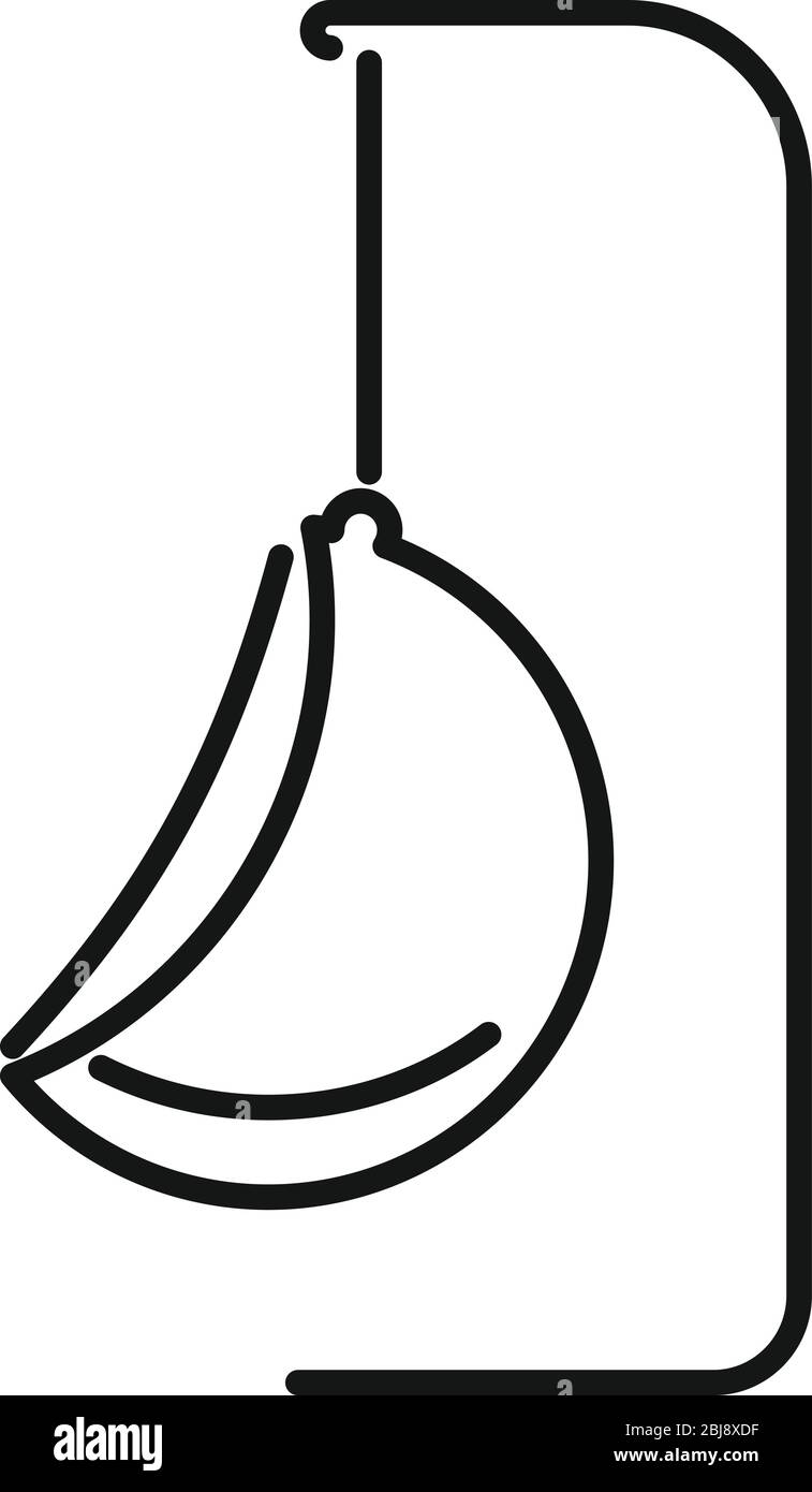 Icône de chaise de suspension. Icône vectorielle de chaise suspendue pour la conception de sites Web isolée sur fond blanc Illustration de Vecteur