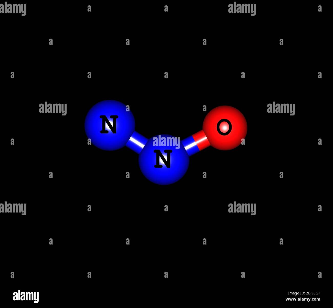 Nitrous oxide molecule Banque de photographies et d’images à haute