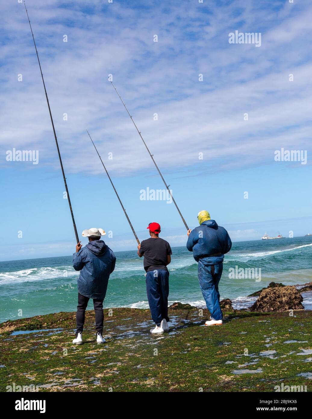 Pêcheur en afrique du Sud Banque D'Images