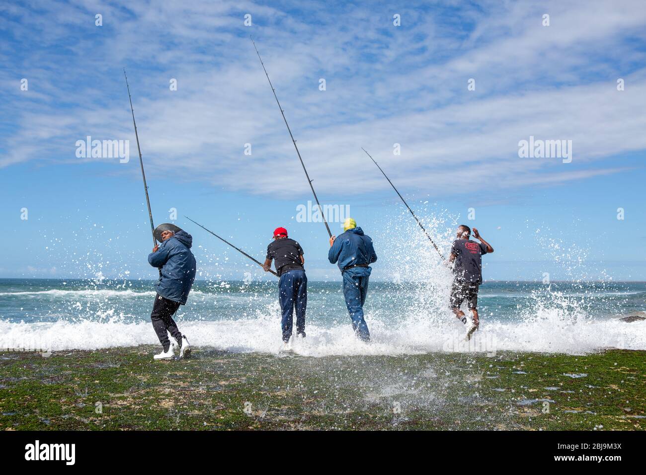Pêcheur en afrique du Sud Banque D'Images