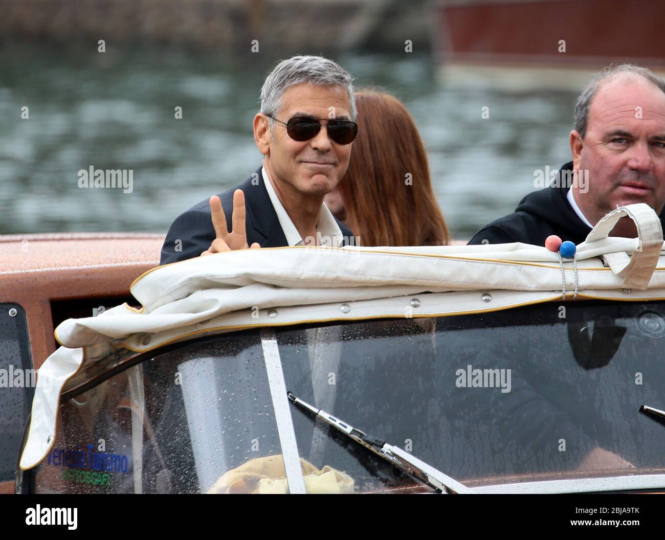 VENISE, ITALIE - SEPTEMBRE 01: George Clooney sont vus pendant les 74. Festival du film de Venise le 1er septembre 2017 à Venise, Italie Banque D'Images