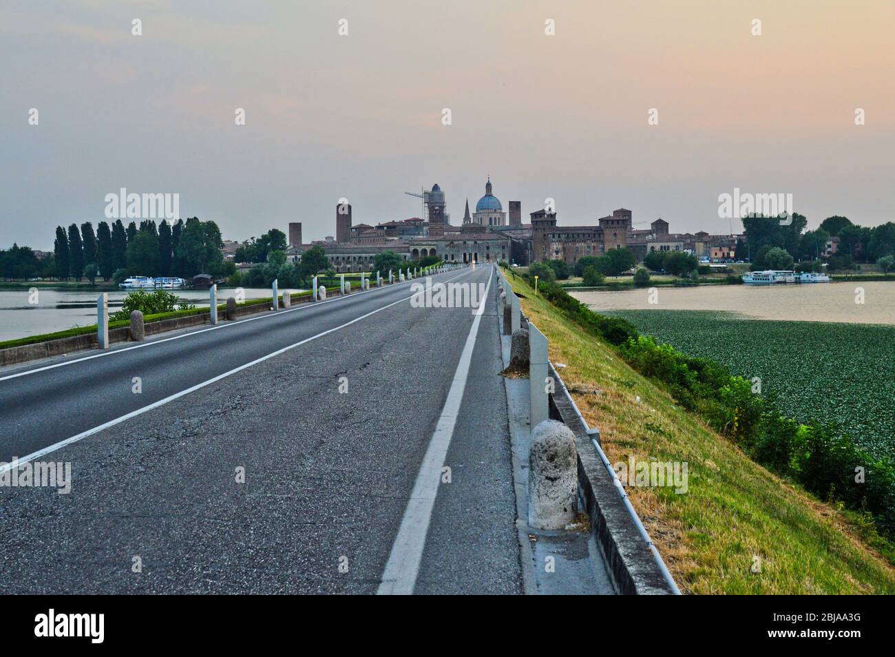 Vue panoramique sur la ville de Mantoua, Italie Banque D'Images