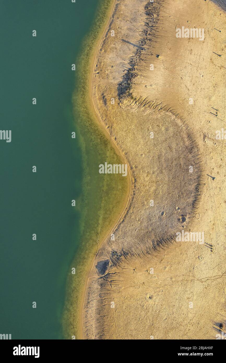 lac Silbersee II à Sythen, 04.12.2019, photo aérienne, Allemagne, Rhénanie-du-Nord-Westphalie, Haltern am See Banque D'Images lac Silbersee II à Sythen, 04.12.2019, photo aérienne, Allemagne, Rhénanie-du-Nord-Westphalie, Haltern am See Banque D'Images