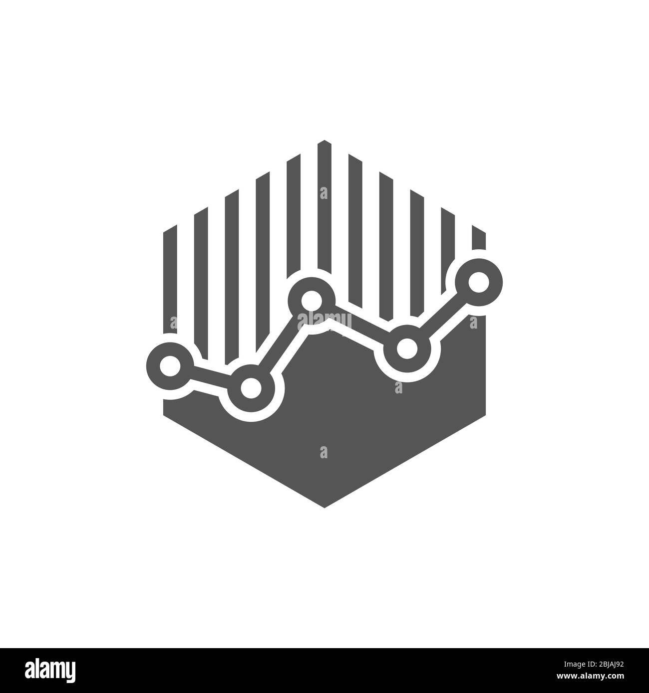 Modèle de logo Exchange Trading. Conception vectorielle de graphique de croissance. SPE 10 Illustration de Vecteur