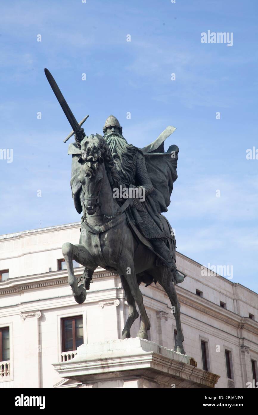 Statue de CID Campeador à Burgos Banque D'Images