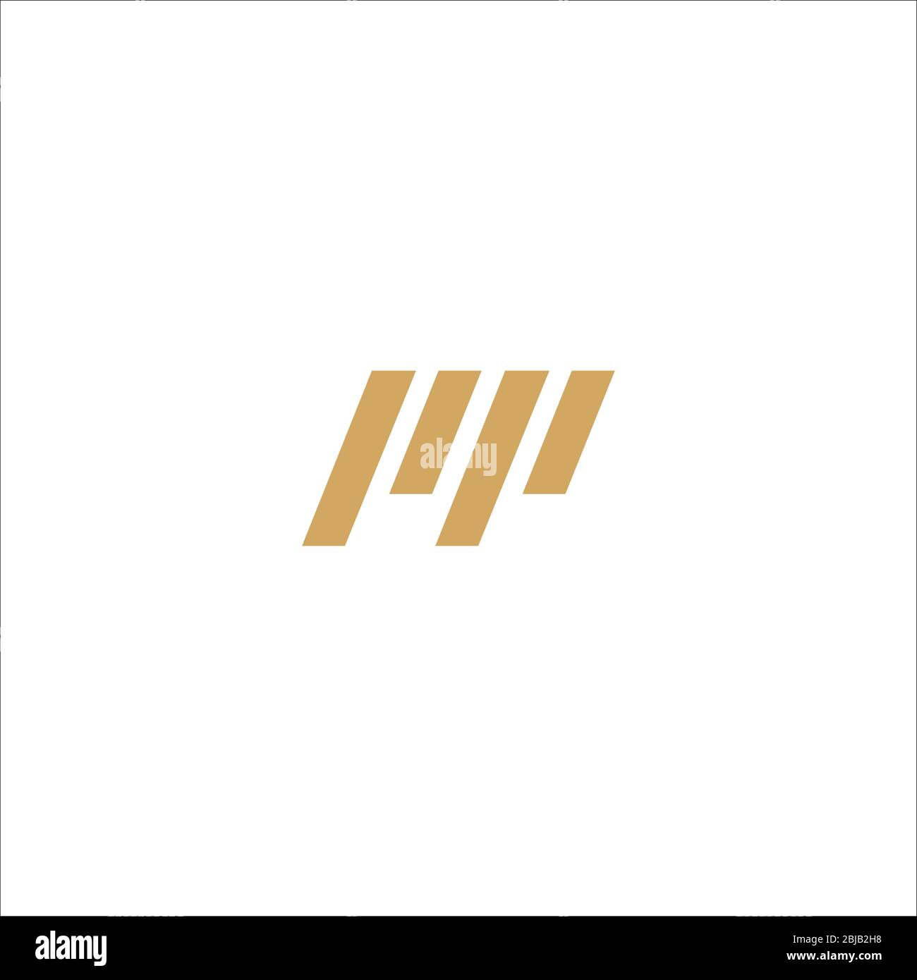 Première lettre du logo pp ou du modèle de conception vectoriel du logo p Illustration de Vecteur