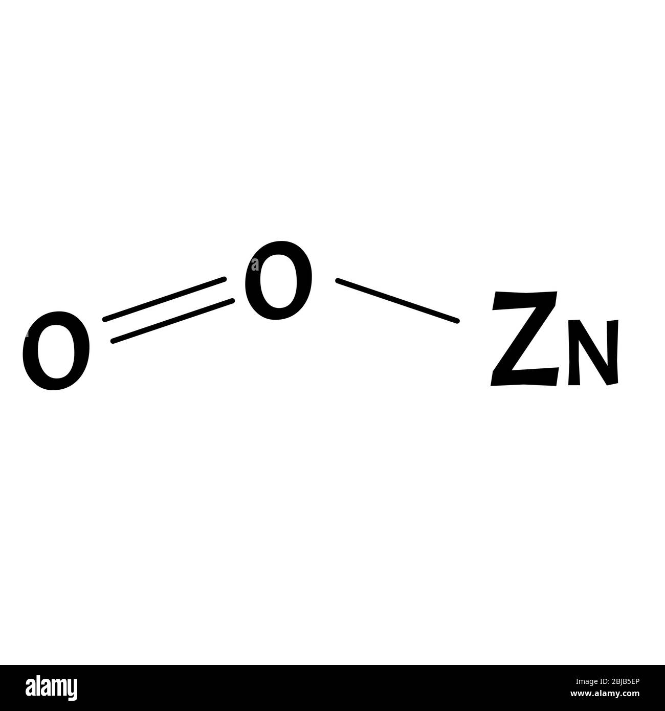 L'oxyde de zinc est une formule chimique moléculaire. Infographies du zinc. Illustration vectorielle sur un arrière-plan isolé. Illustration de Vecteur