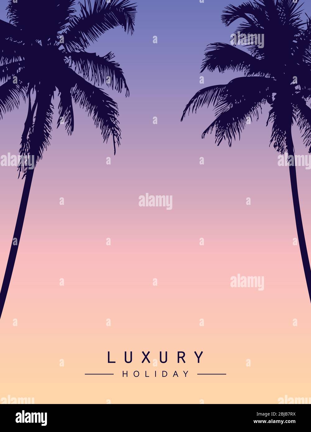 luxury Holiday Palm Tree silhouette fond illustration vectorielle EPS10 Illustration de Vecteur