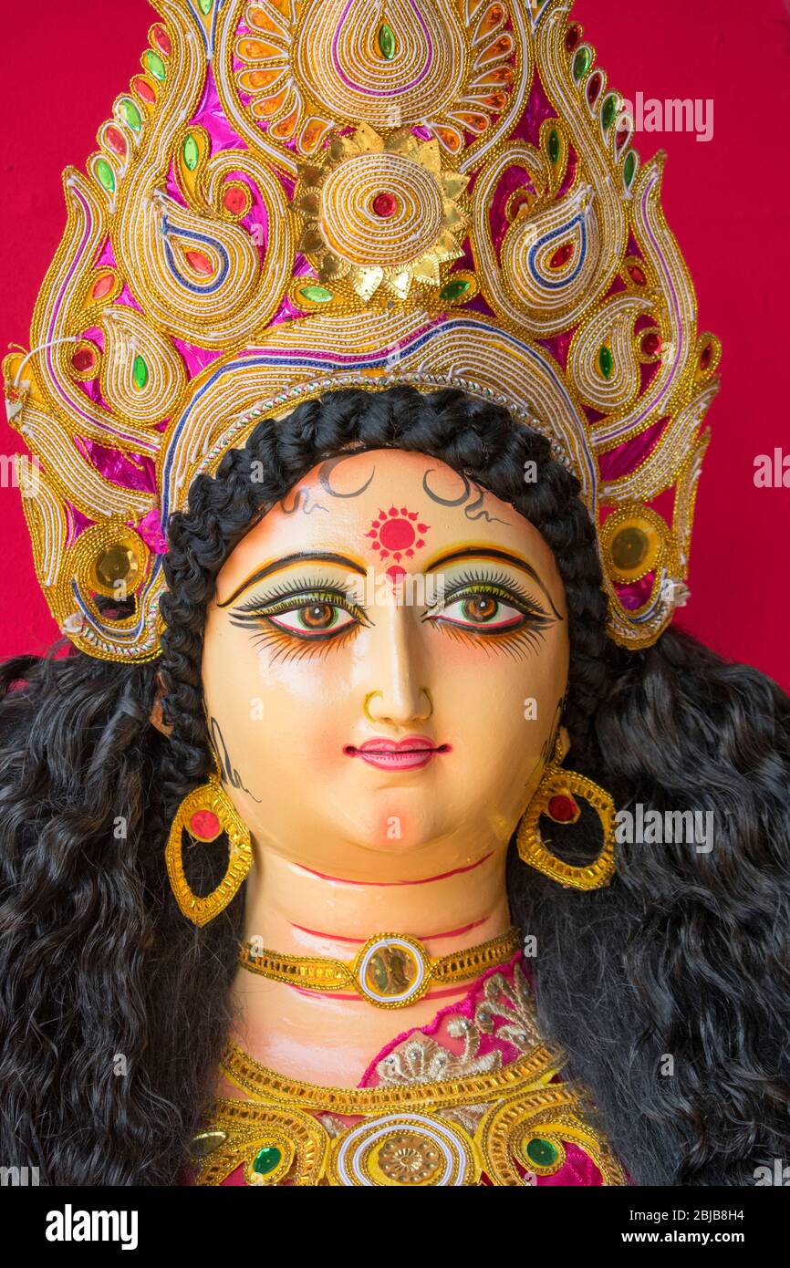 Fête du festival Navratri déesse Durga célébration de neuf jours propice à la fête de la féminité Banque D'Images