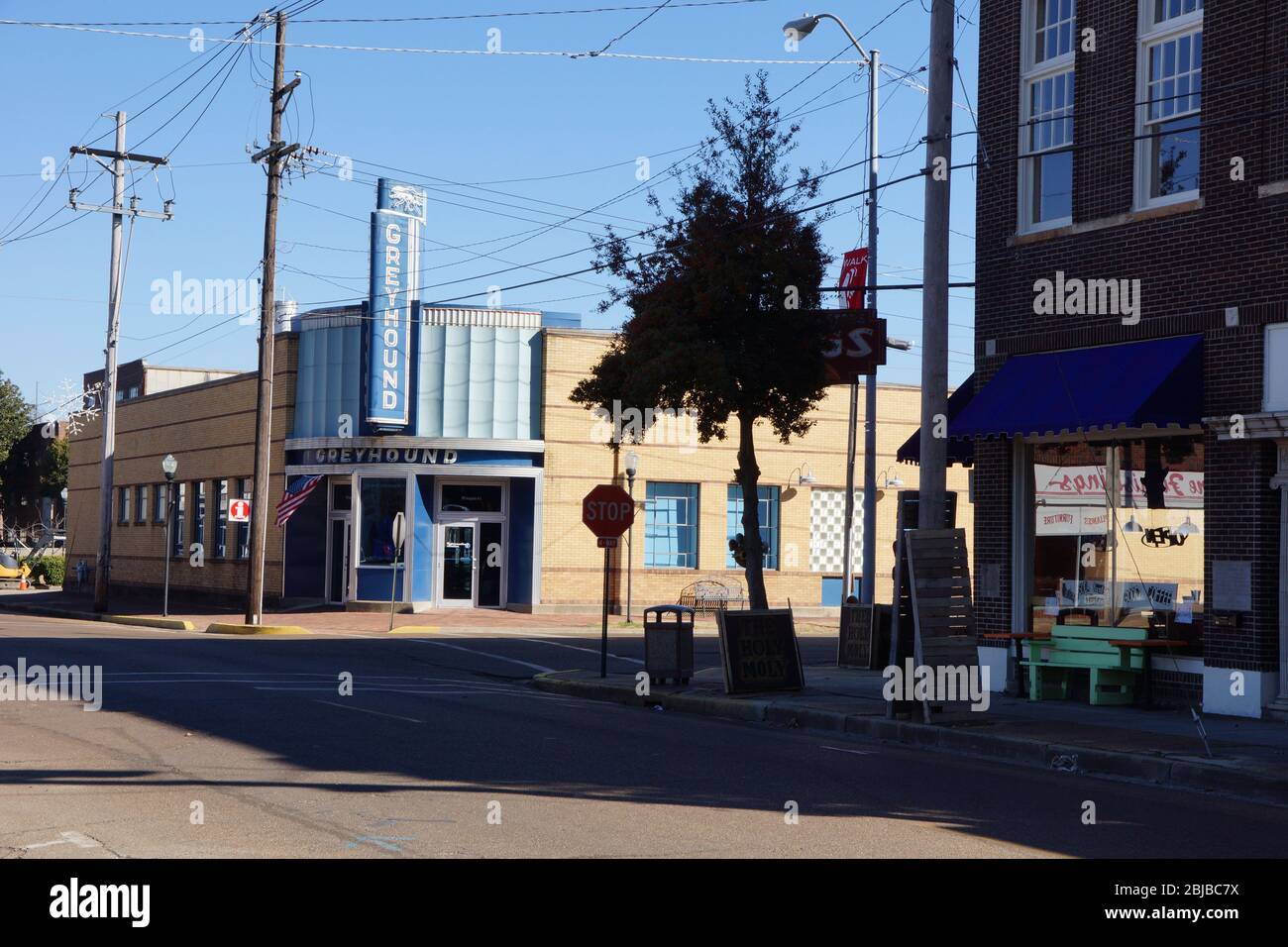 Clarksdale USA - 7 février 2015 - rue du centre-ville de Clarksdale Mississippi USA Banque D'Images