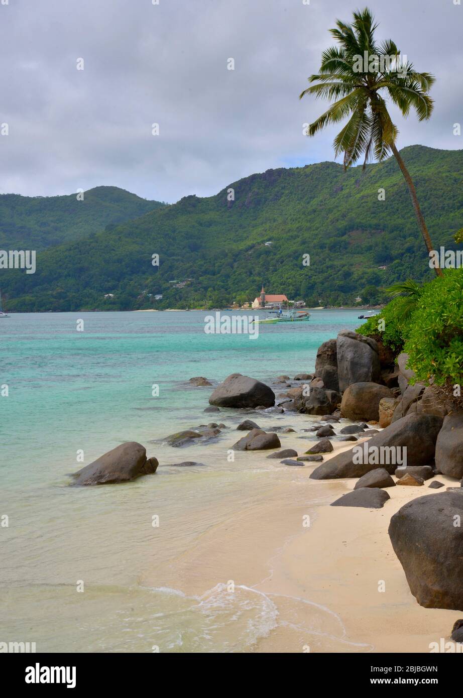 Île tropicale Mahé, Seychelles, Océan Indien Banque D'Images