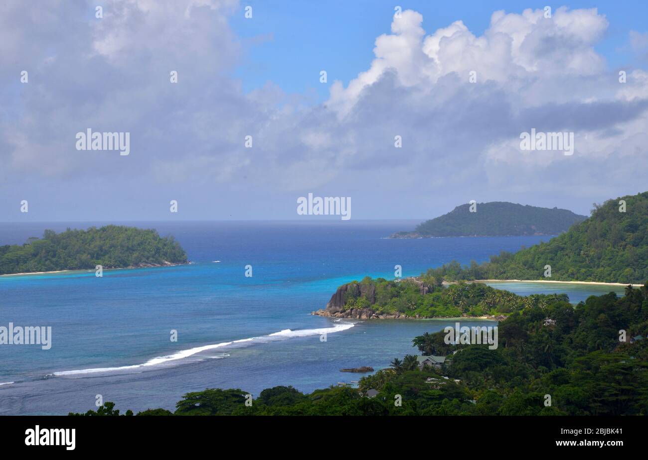 Île tropicale Mahé, Seychelles, Océan Indien Banque D'Images