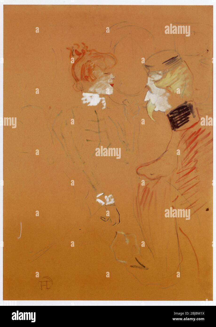 Henri de Toulouse-Lautrec (1864-1901) Job ou la rencontre. Peinture à l'essence sur carton. 1898 Banque D'Images