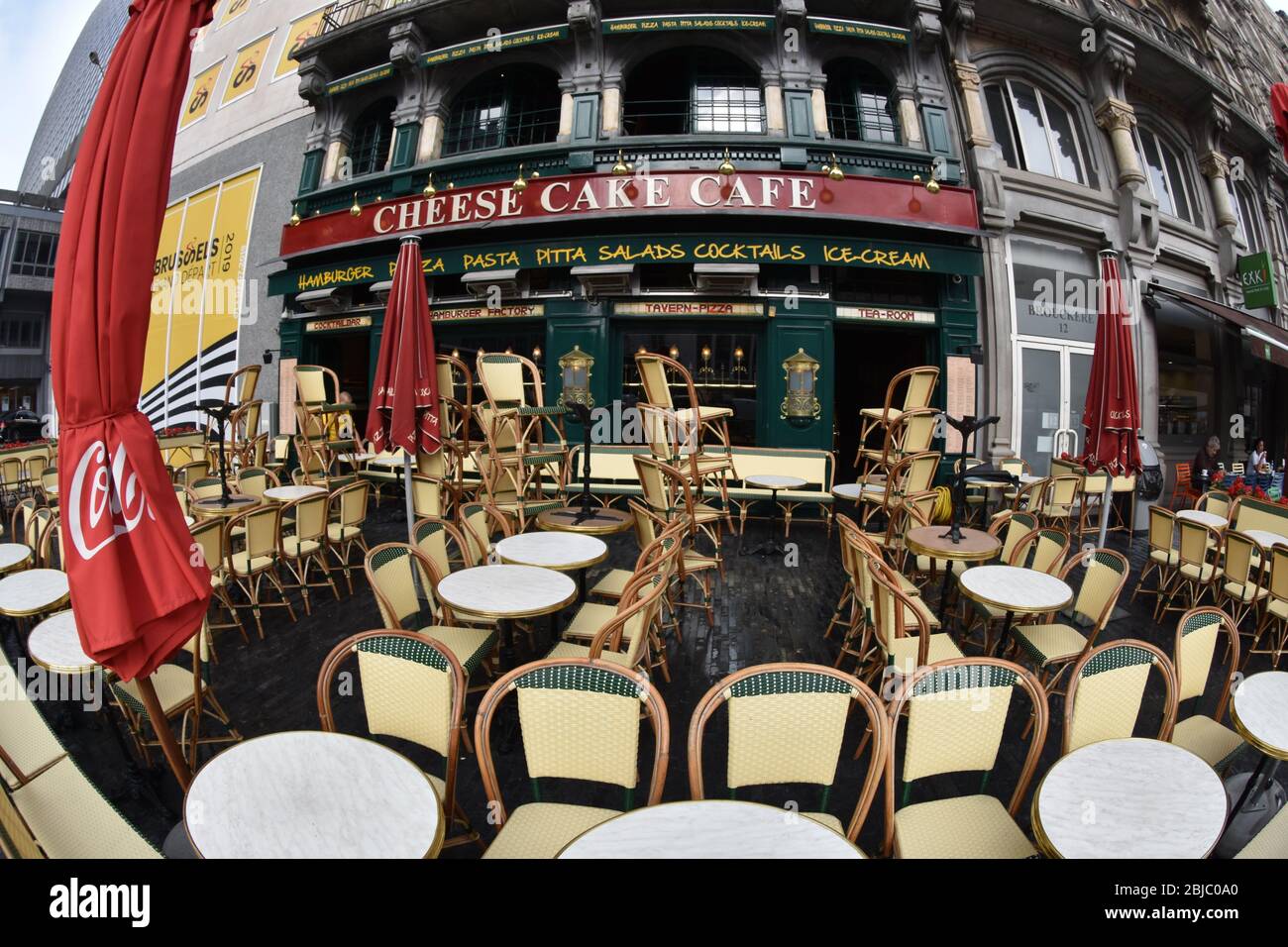 CHEESECAKE CAFE PETIT DÉJEUNER À BRUXELLES Banque D'Images
