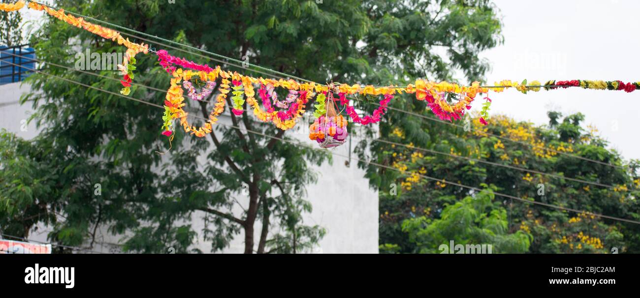 Dahi Hundie, Janmashtami Gokul Ashtami Govinda Festival, Inde Banque D'Images