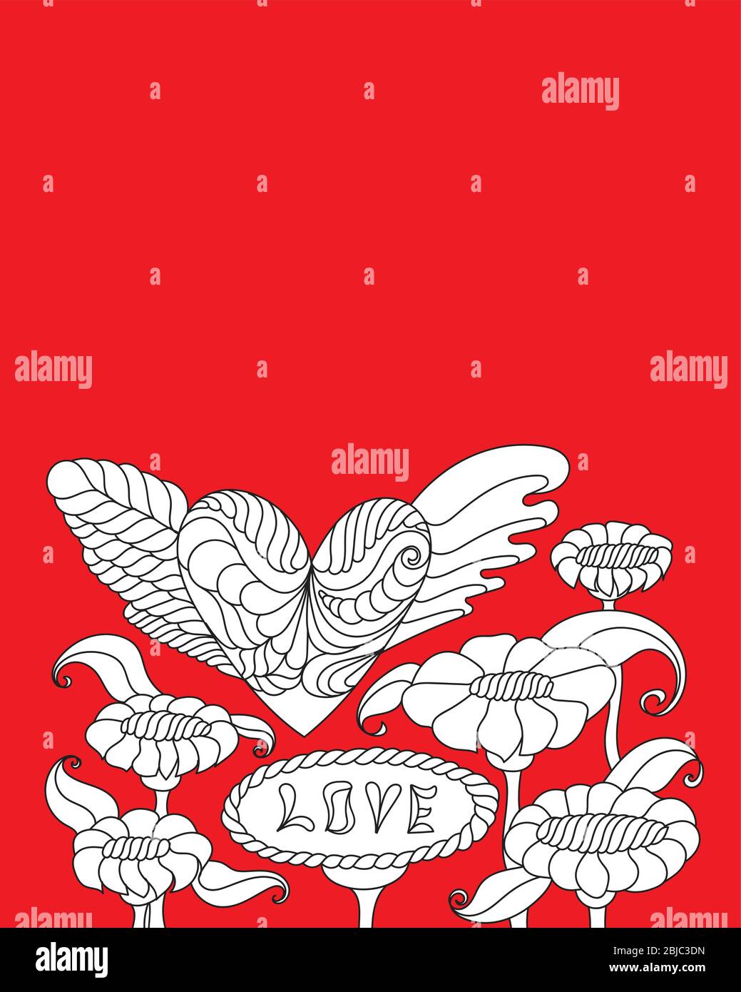 Happy Valentines Day card. Valentines Day background vector Illustration de Vecteur
