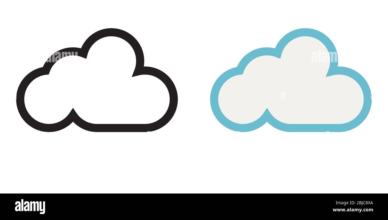 icône vectorielle minimale de stockage dans le cloud Illustration de Vecteur