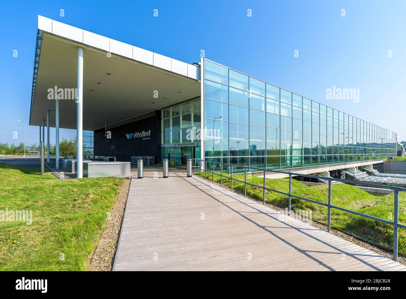 Kent du Nord, Angleterre. Gare internationale Ebbsfleet sur la ligne Eurostar et Southeastern High Speed avec liaisons vers Londres et Paris. Banque D'Images