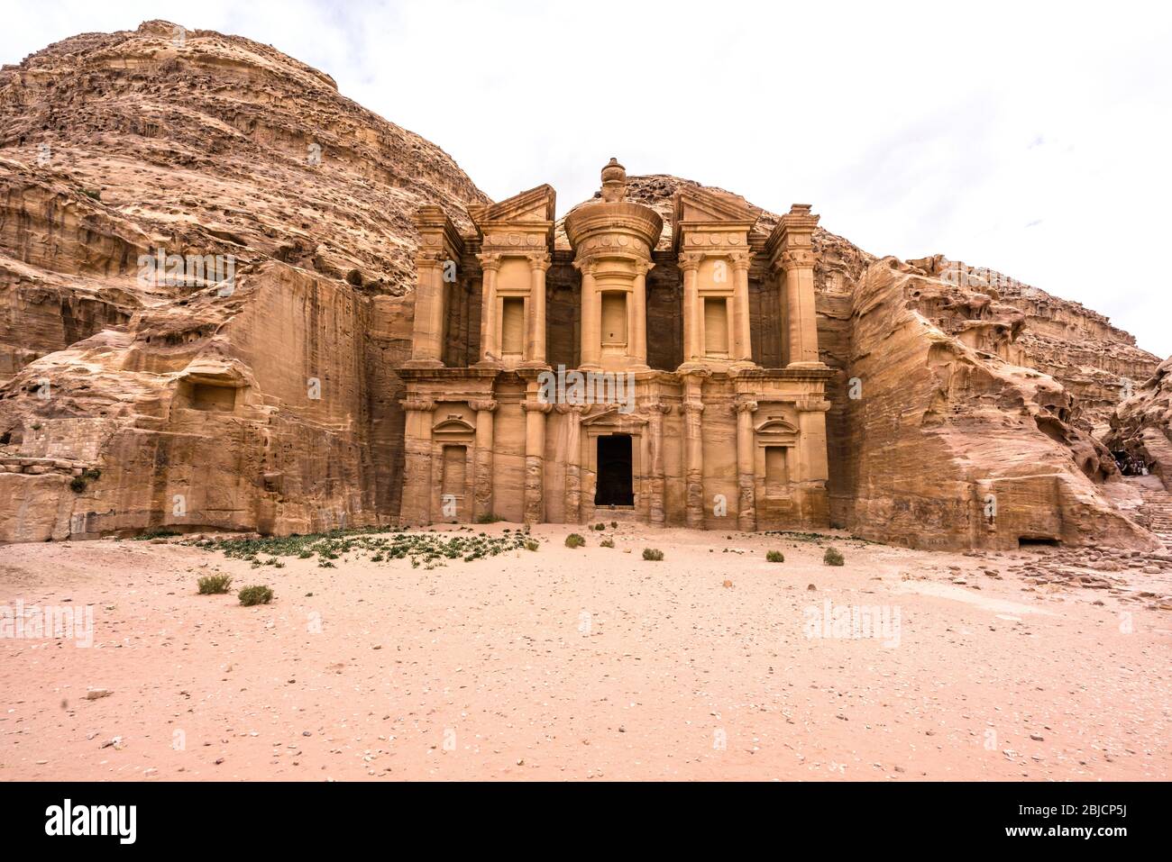 Monastère Temple Ad Deir à Petra, Jordanie Banque D'Images