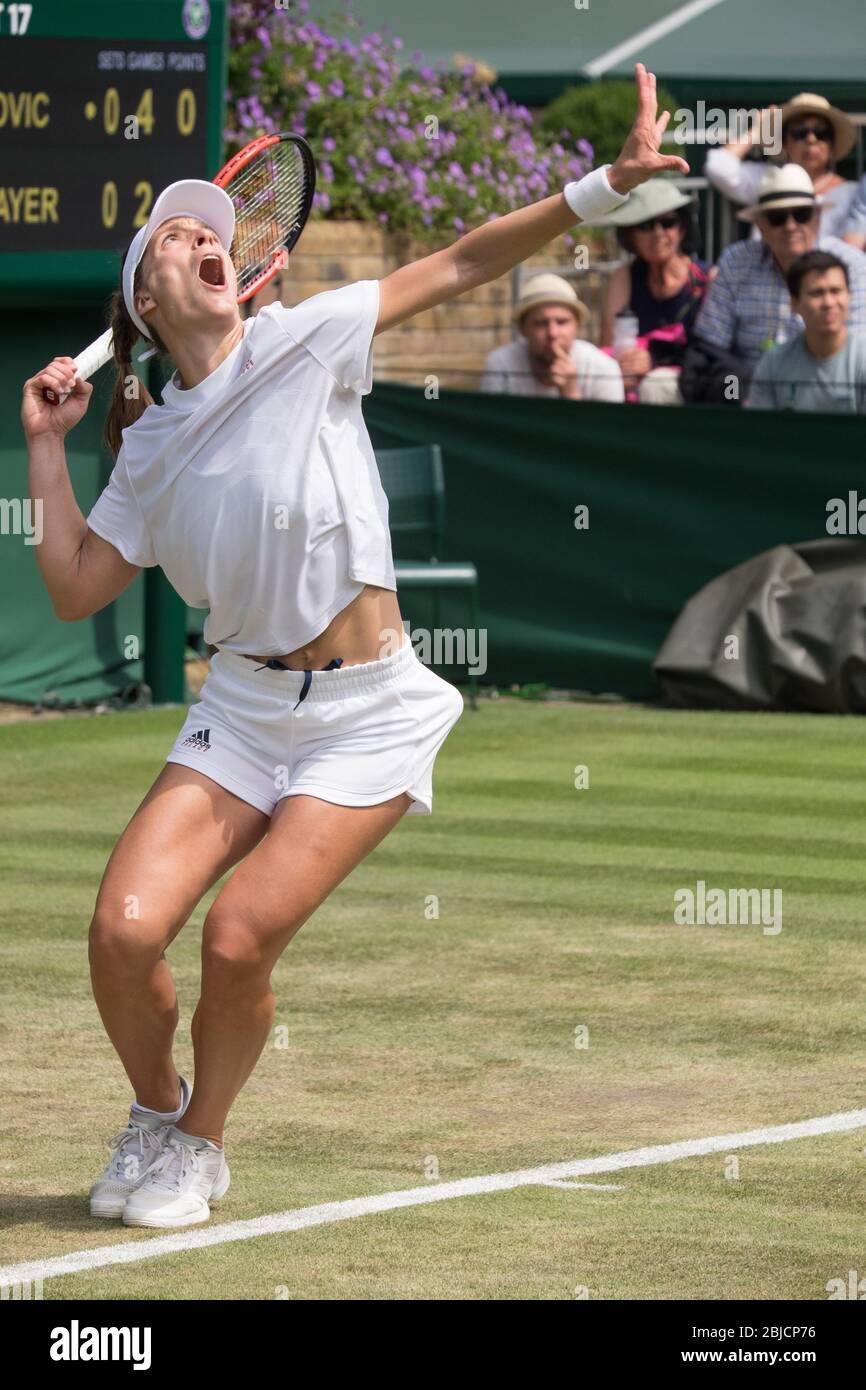 Andrea Petkovic à Wimbledon 2018 Banque D'Images