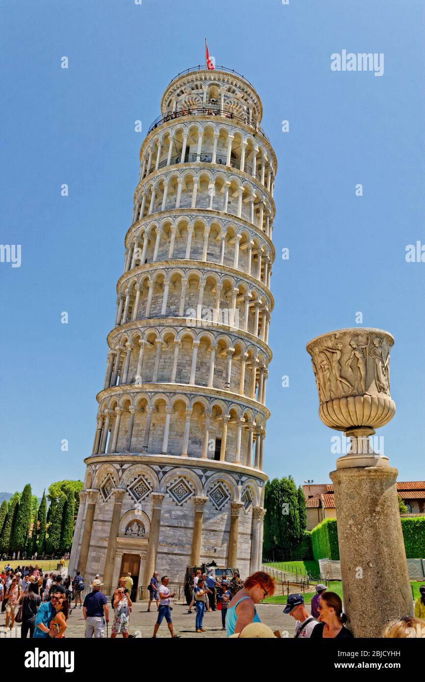 La Tour Penchée de Pise, Toscane, Italie. Banque D'Images