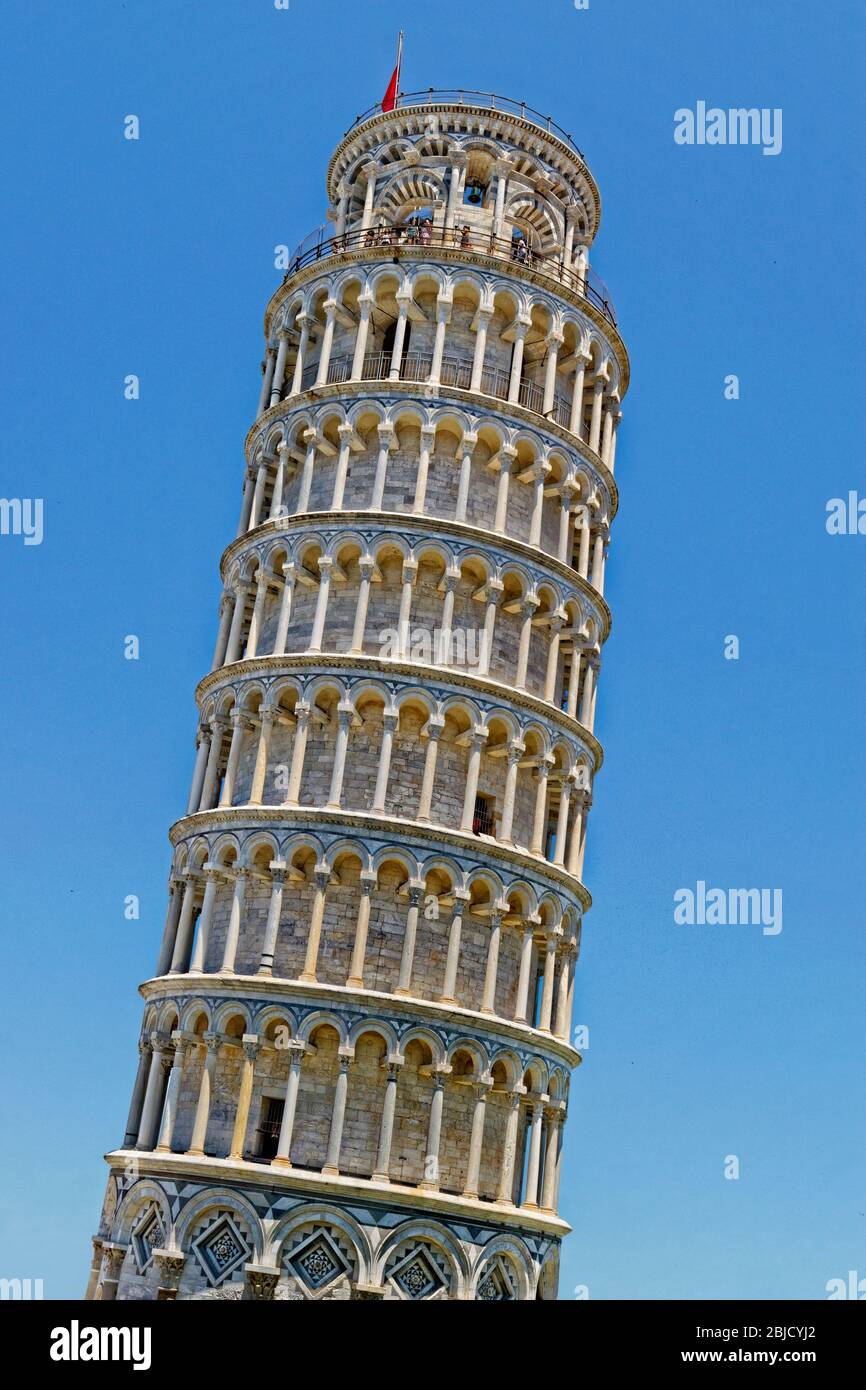 La Tour Penchée de Pise, Toscane, Italie. Banque D'Images