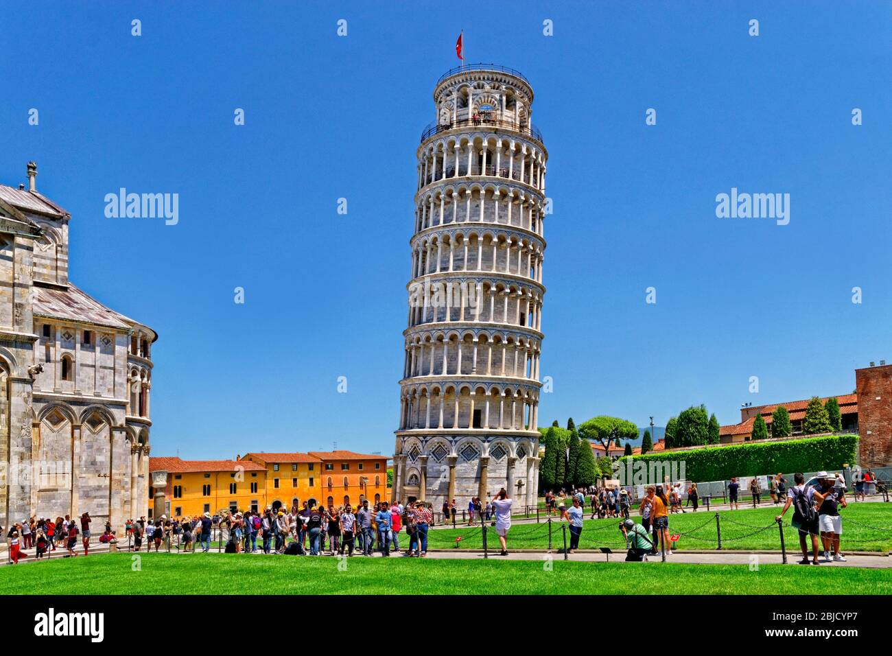 La Tour Penchée de Pise, Toscane, Italie. Banque D'Images
